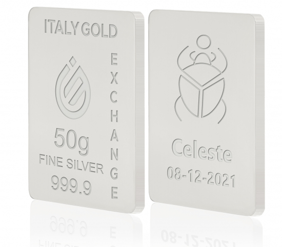 Silver ingot Good Luck Charms - Beetle - 50gr IGE GOLD