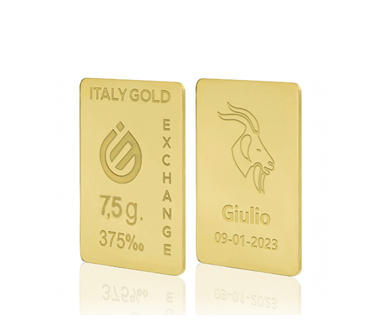 9 Karat Steinbock Tierkreiszeichen Goldbarren aus 7,5 g IGE GOLD