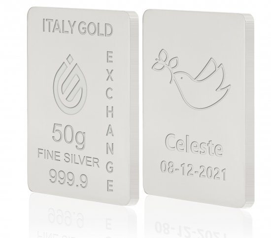 Lingot Argent Pur 50 g. pour Confirmation IGE GOLD