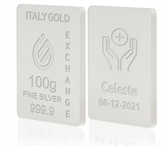 Lingotto Argento Puro 100 gr. per Comunione  IGE GOLD