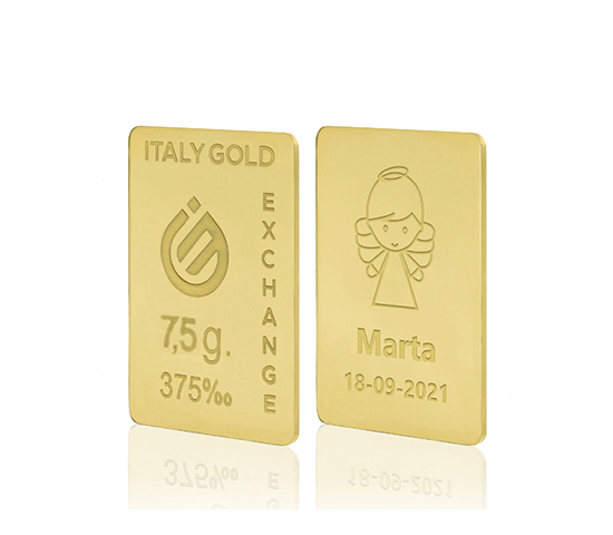 9 Karat Taufgeschenk Goldbarren aus 7,5 g IGE GOLD