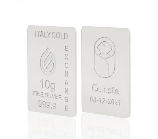 Reines Geburtsgeschenk Silberbarren aus 10 g IGE GOLD