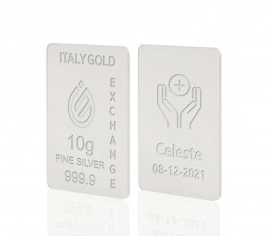 Reines Kommunionsgeschenk Silberbarren aus 10 g IGE GOLD