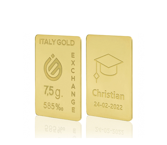Lingou de Aur cadou pentru Absolvire Facultate 14 K de 7,5 g.  IGE GOLD