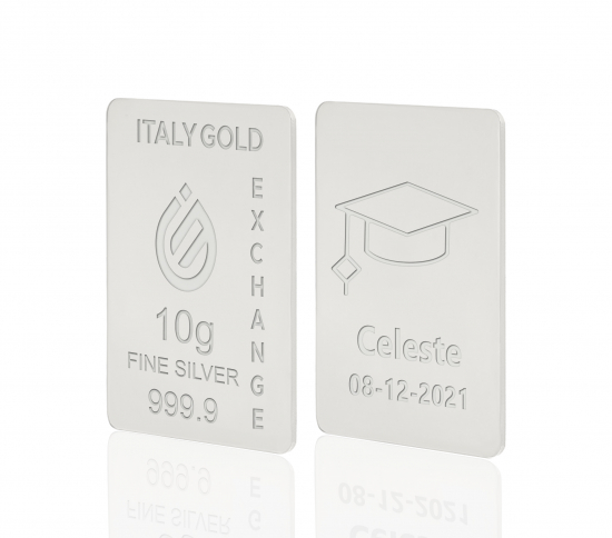 Lingotto Argento Puro 10 gr. per Laurea  IGE GOLD
