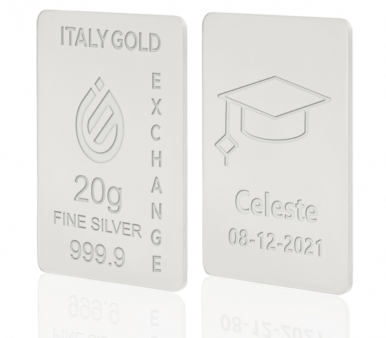 Lingotto Argento Puro 20 gr. per Laurea  IGE GOLD