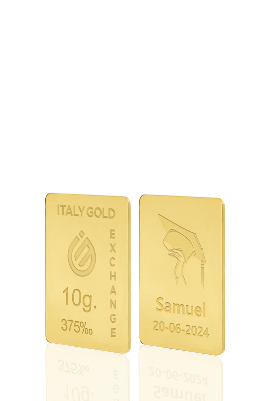 Lingou  de Aur cadou pentru Absolvire Facultate 9K de 10 g.  IGE GOLD