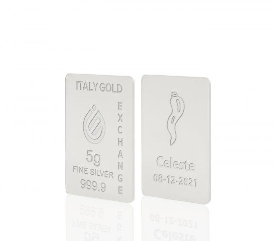 Lingou de Argint Pur Corn amulet norocos 5 g. IGE GOLD