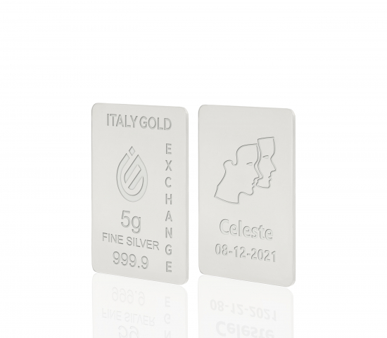 Lingou de Argint Pur semn zodiacal Gemeni 5 g. IGE GOLD