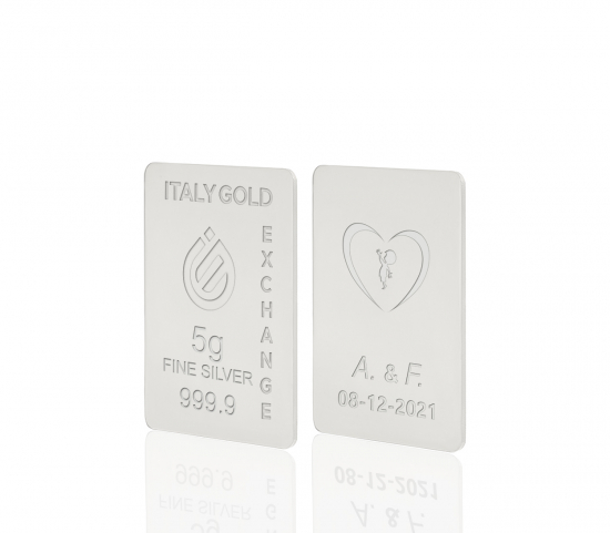 Lingot Argent Pur 5 g. pour Mariage IGE GOLD