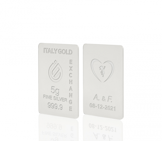 Lingot Argent Pur 5 g. pour Mariage IGE GOLD