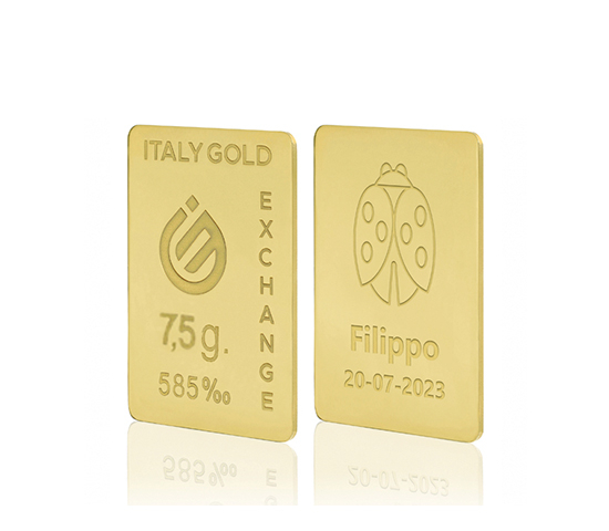 Sztabka Złota Biedronka szczęścia 14kt 7,5gr IGE GOLD