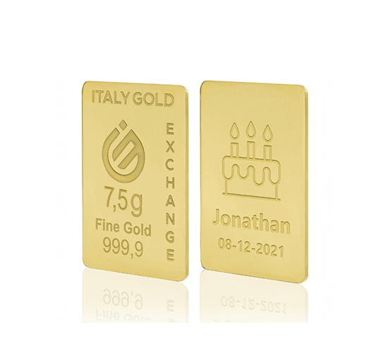 24 Karat Geburtstaggeschenk Goldbarren aus 7,5 g IGE GOLD