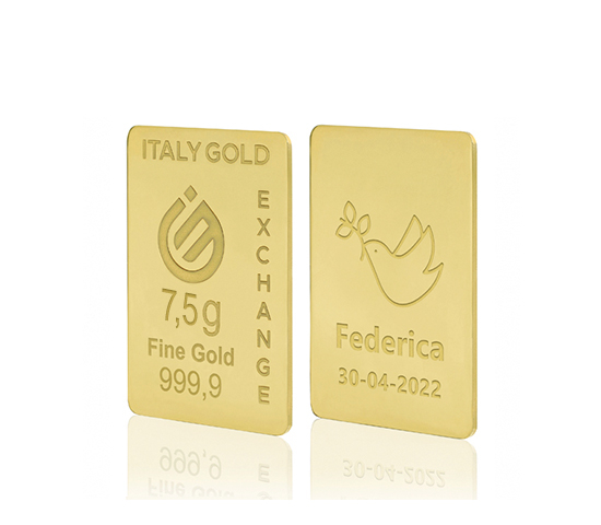 Lingot Or 24 ct de 7,5 g. pour Confirmation IGE GOLD