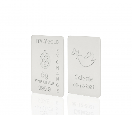 Silver ingot 5gr. for Confirmation IGE GOLD