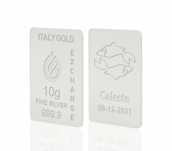 Reines Fische Tierkreiszeichen Silberbarren aus 10 g IGE GOLD