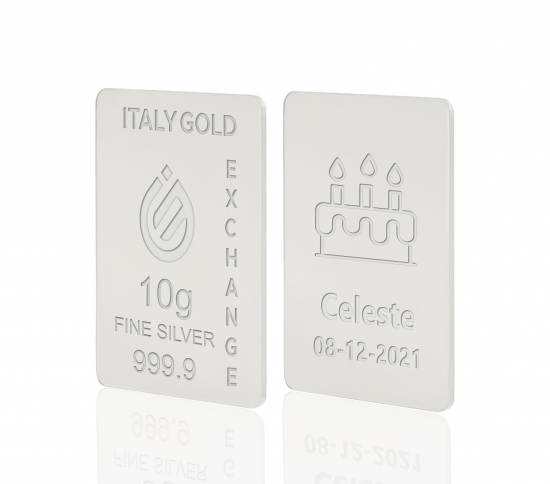 Lingote de plata pura de 10 g. IGE GOLD