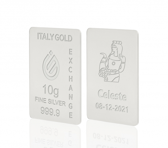 Lingot Argent Pur 10 g. Déesse de la chance  IGE GOLD