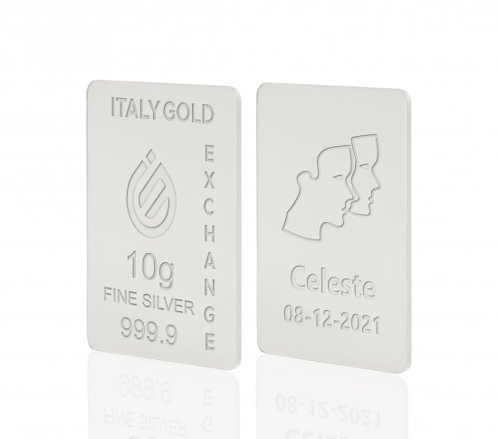 Sztabka Czyste Srebro 10 gr. ze znakiem zodiaku Bliźniaki  IGE GOLD