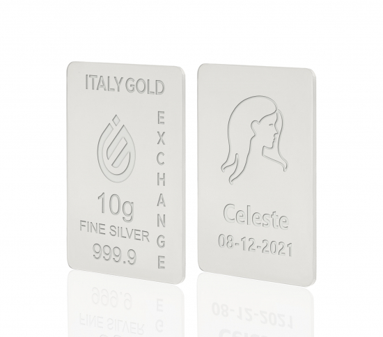 Sztabka Czyste Srebro 10 gr. ze znakiem zodiaku Panna IGE GOLD