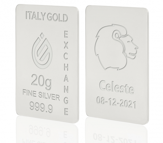 Lingou de Argint Pur semn zodiacal Leu 20 g. IGE GOLD
