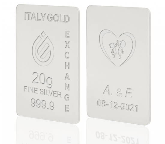 Lingot Argent Pur 20 g. pour Mariage IGE GOLD