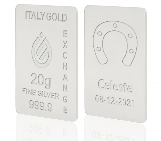 Silver ingot Good Luck Charms - Horseshoe- 20gr IGE GOLD