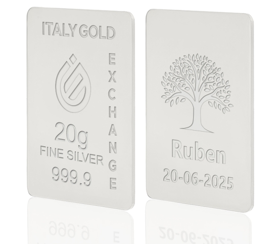 Silver ingot Good Luck Charms - Tree of Life - 20gr IGE GOLD