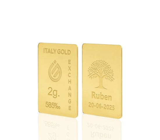 Lingot Or Arbre porte-bonheur 14 ct de 2 g.  IGE GOLD