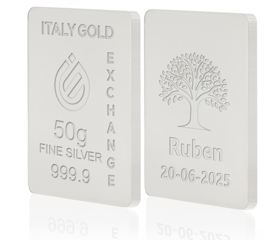 Lingou de Argint Pur Copac amulet norocos 50 g. IGE GOLD