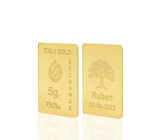 Lingot Or Arbre porte-bonheur 18 ct de 5 g.  IGE GOLD