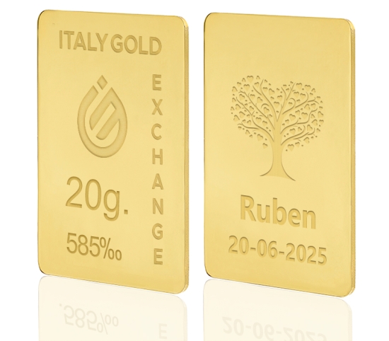Sztabka Złota Drzewo szczęścia 14Kt 20gr IGE GOLD