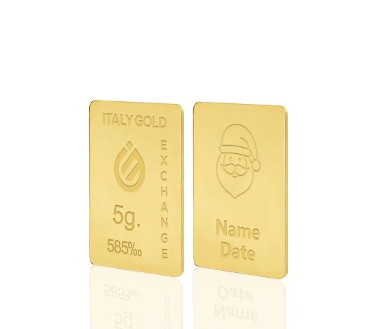 Lingou de Aur cadou Moș Crăciun 14 K de 5 g.  IGE GOLD