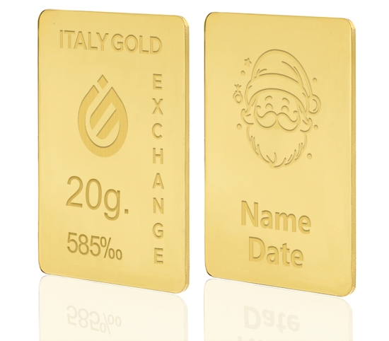 Lingou de Aur cadou de Crăciun 14 K de 20 g.  IGE GOLD