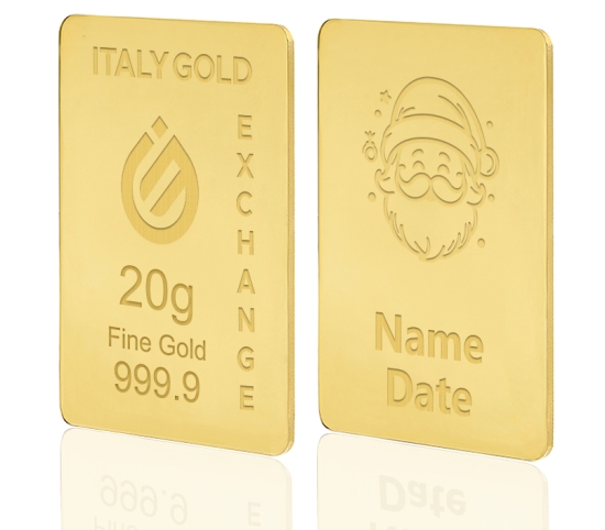 Lingou de Aur cadou de Crăciun 24 K de 20 g. IGE GOLD