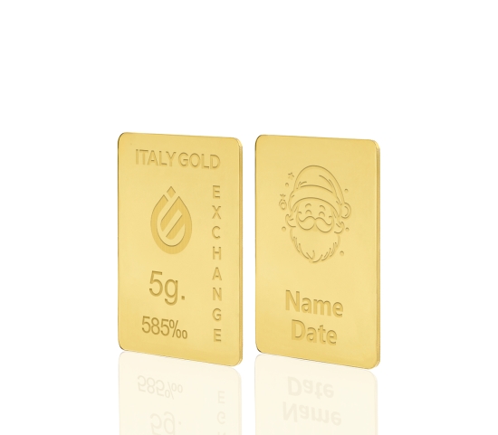 Lingou de Aur cadou Moș Crăciun 14 K de 5 g.  IGE GOLD