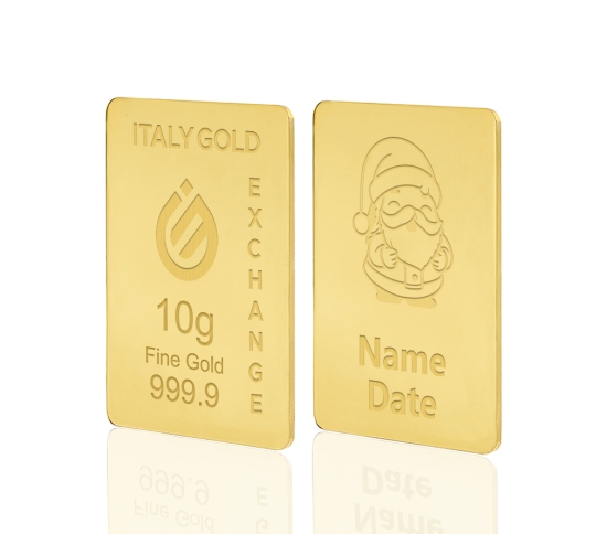 Lingou de Aur cadou de Crăciun 24 K de 10 g. IGE GOLD