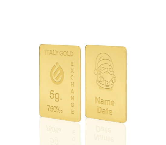 Lingou de Aur cadou pentru Crăciun 18 K de 5 g.  IGE GOLD