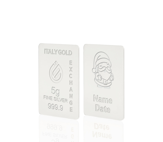 Lingou de Argint Pur cadou de Crăciun de 5 g. IGE GOLD