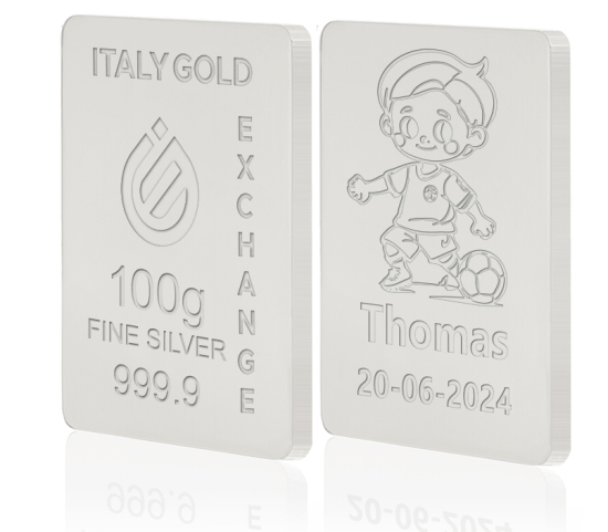 Reiner Silberbarren von 100 g IGE GOLD