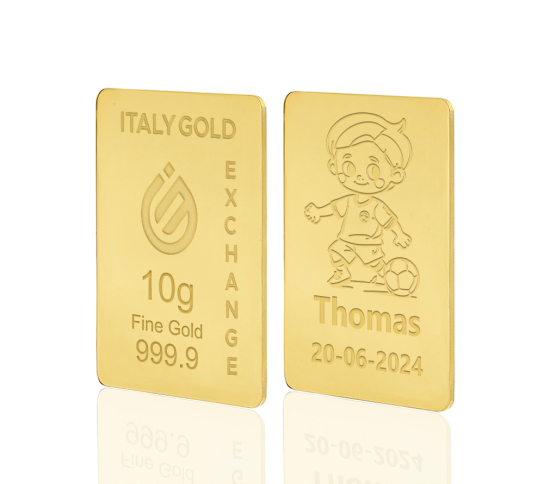24 Karat Sport Fußball Goldbarren aus 10 g IGE GOLD