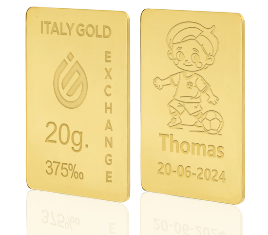 Sztabka Złota sport piłka nożna 9kt 20gr IGE GOLD