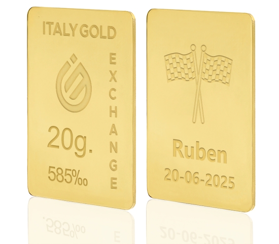 Lingou de Aur Steagurile Victoriei 14 K de 20 g. IGE GOLD