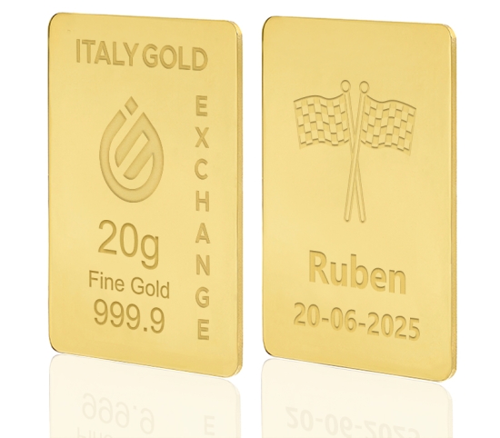 Lingou de Aur Steagurile Victoriei 24 K de 20 g. IGE GOLD