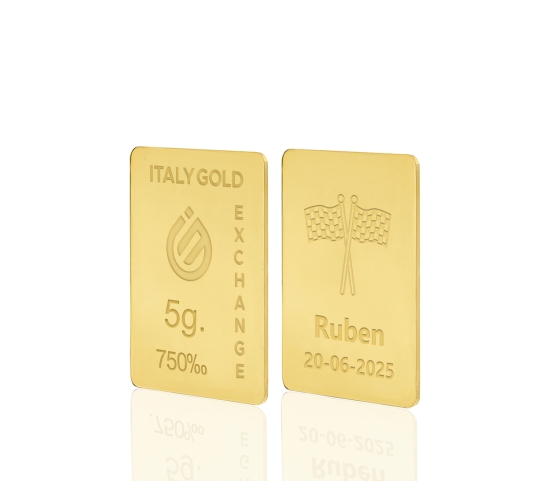 Lingou de Aur Steagurile Victoriei 18 K de 5 g. IGE GOLD