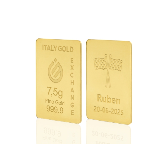 Lingotto Oro 24Kt da 7,5 gr. sport bandiere della vittoria IGE GOLD