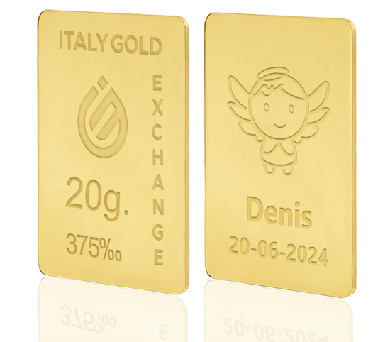 9 Karat Taufgeschenk Goldbarren aus 20 g IGE GOLD