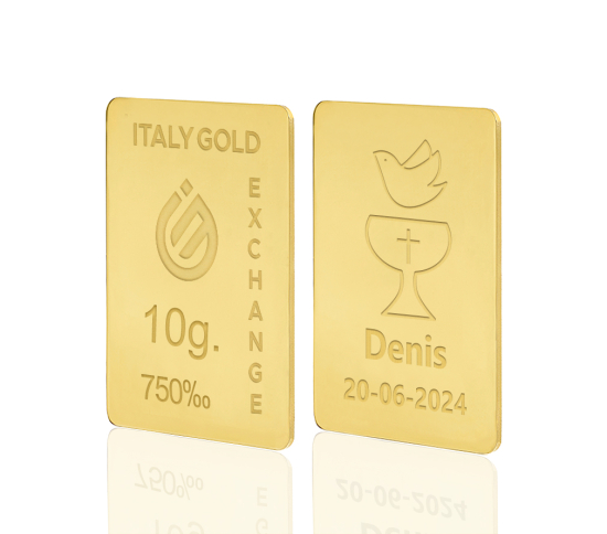 18 Karat Taufgeschenk Goldbarren aus 10 g IGE GOLD