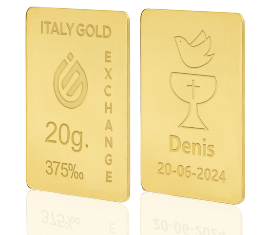 Lingou  de Aur cadou pentru Botez 9K de 20 g.  IGE GOLD