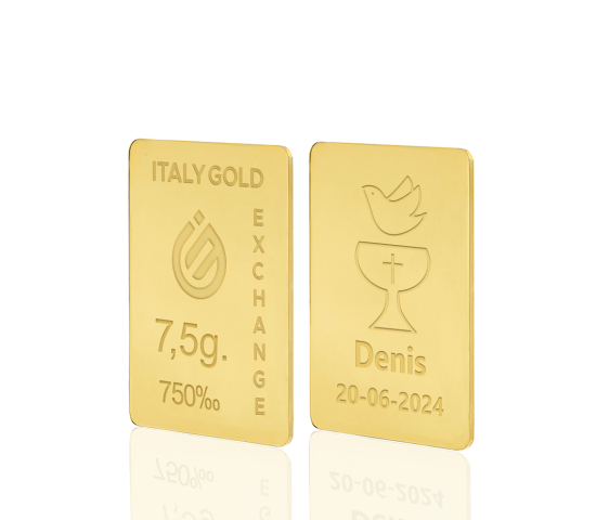 Sztabka Złota  prezent na Chrzest 18Kt 7,5gr IGE GOLD